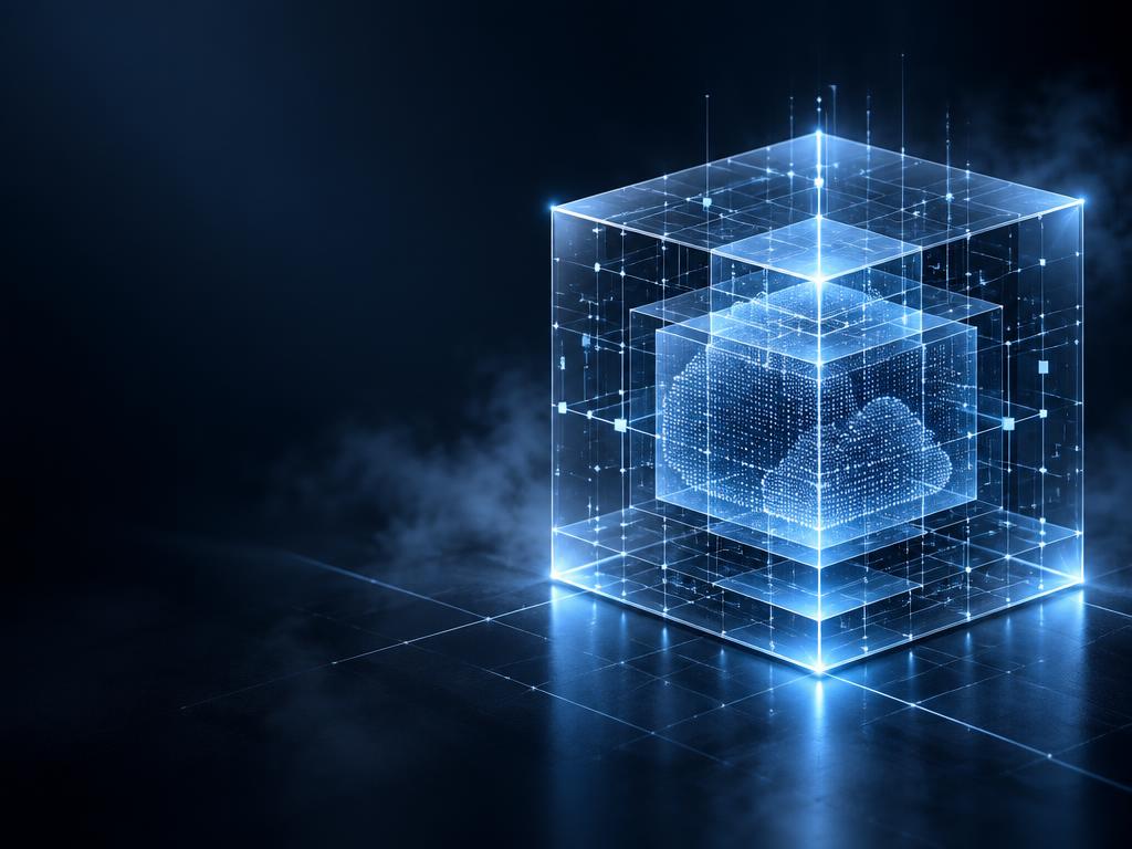 Luminous blue cloud security structure