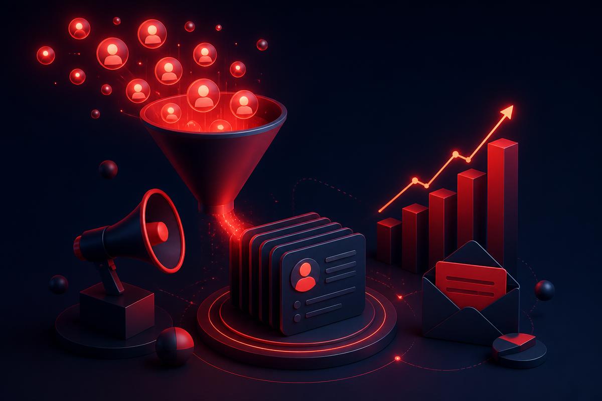 Illustration of automated sales and marketing lead follow up