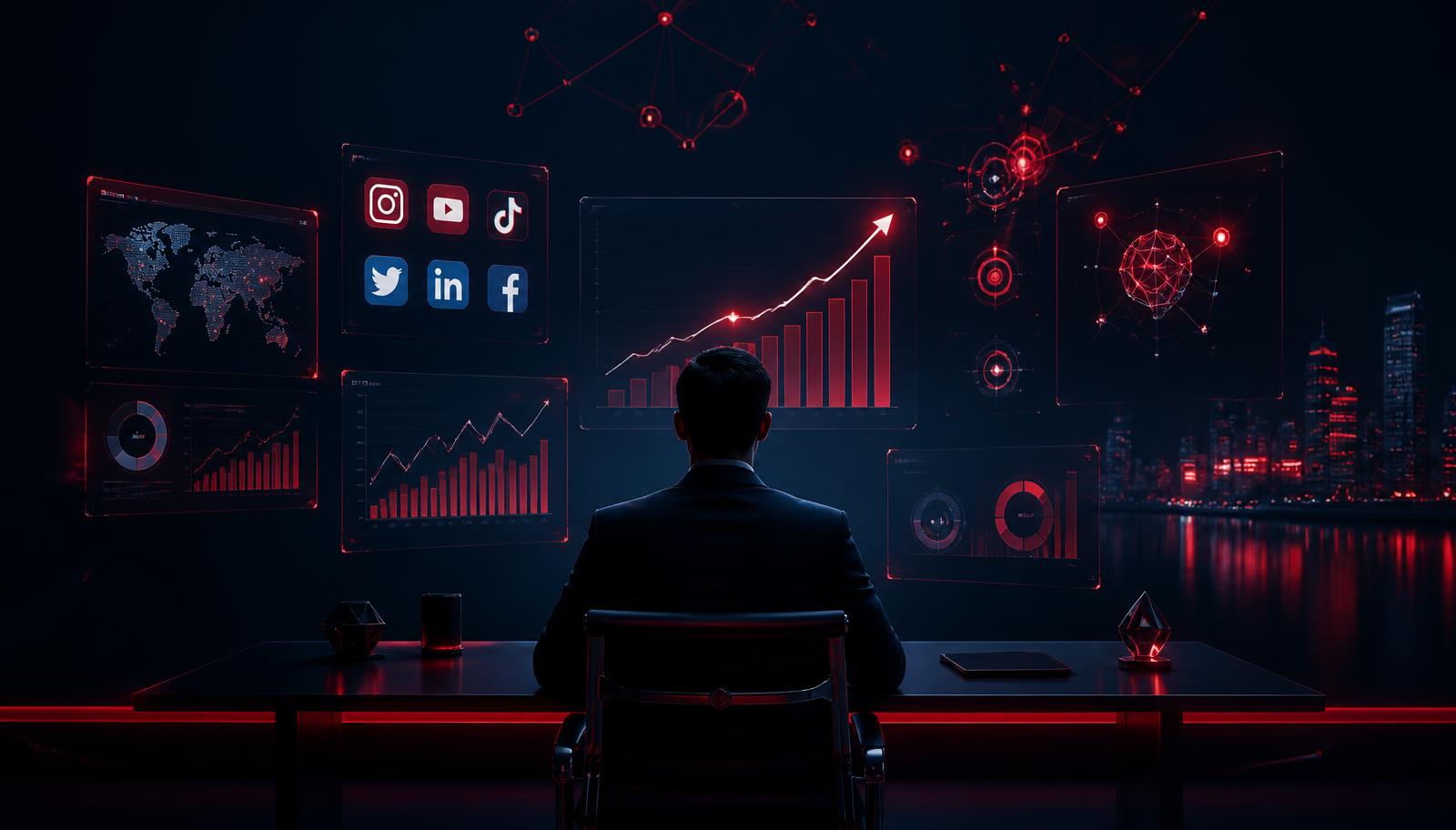 AI-driven social media growth and revenue dashboards
