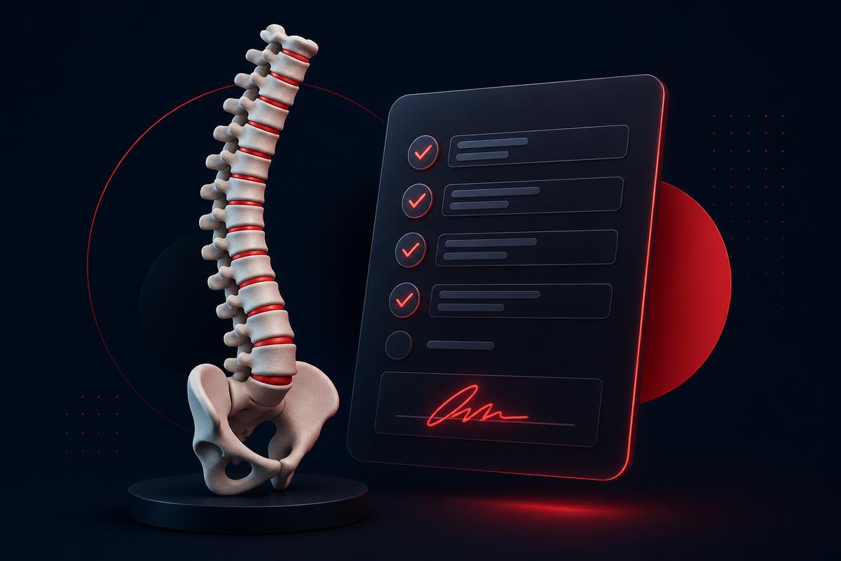 Illustration of chiropractic clinic digital intake form automation